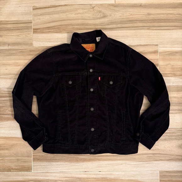 Levi's Other - Levis Mens Black Corduroy Vintage Fit Trucker Jacket Large 70598-0032